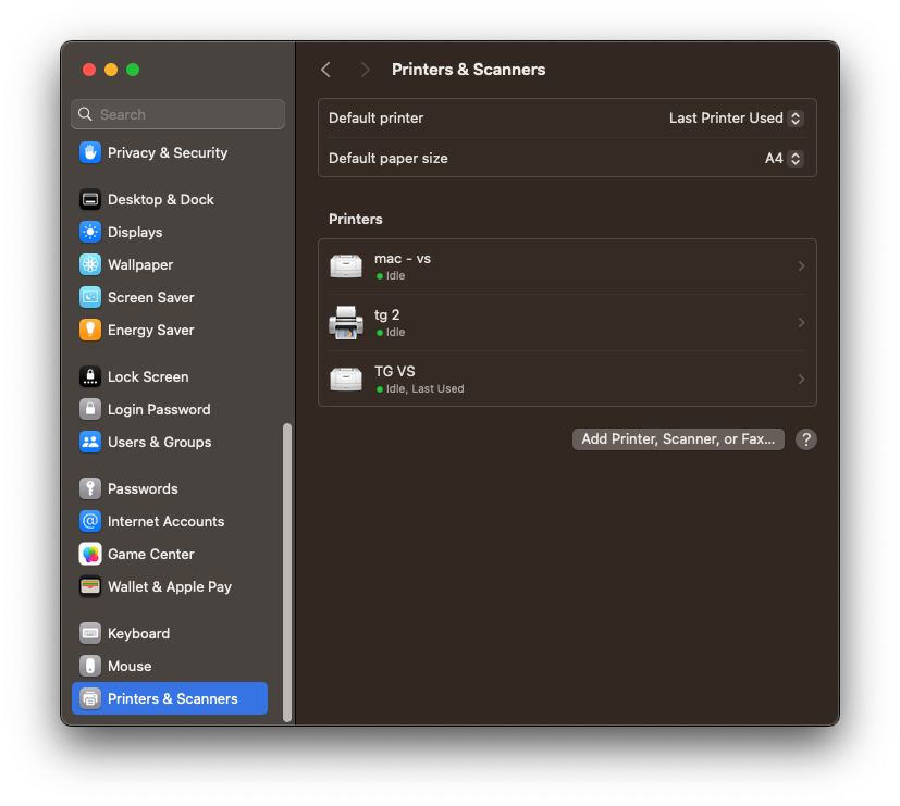 How to configure Virtual spooler print on macOS